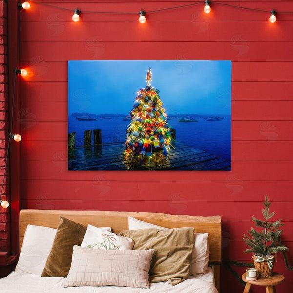 Stupell Industries Rick Berk | Lit Bouys Christmas Tree Wall Art