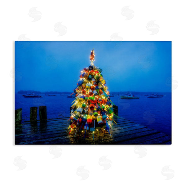 stupell industries Rick Berk | Lit Bouys Christmas Tree