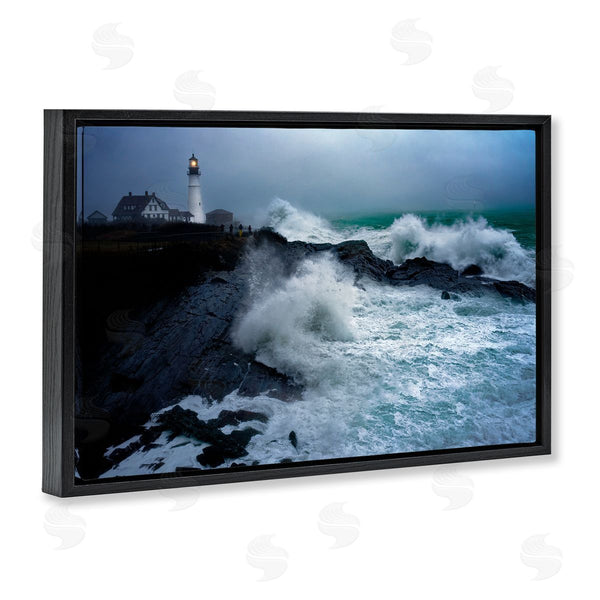 Stupell Industries Rick Berk | Splashing Waters With Lighthouse Wall Art