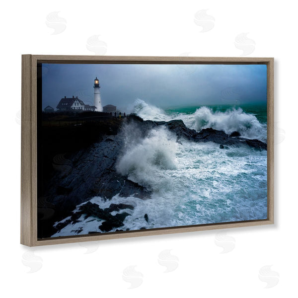 Stupell Industries Rick Berk | Splashing Waters With Lighthouse Wall Art