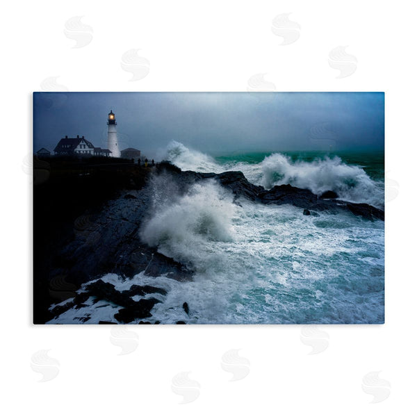 stupell industries Rick Berk | Splashing Waters with Lighthouse Wall Art