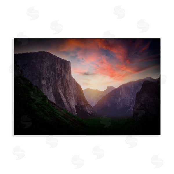 stupell industries Rick Berk | Sunset Through Mountain Cliffs Wall Art