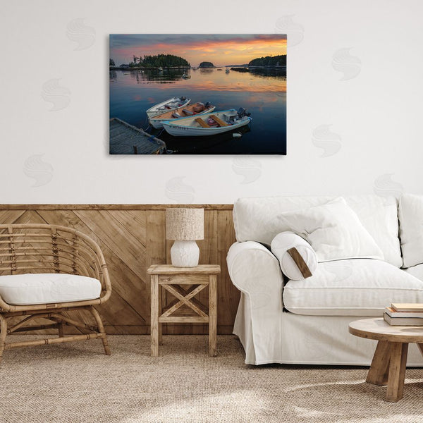 Stupell Industries Rick Berk | Three Boats At Sunset Wall Art