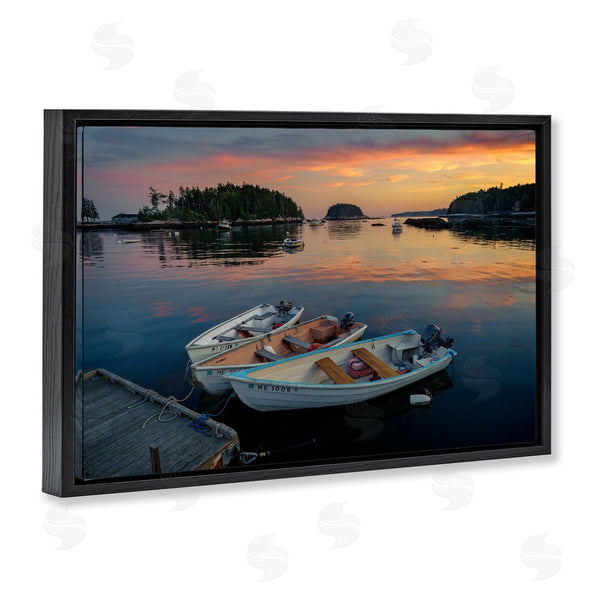 Stupell Industries Rick Berk | Three Boats At Sunset Wall Art