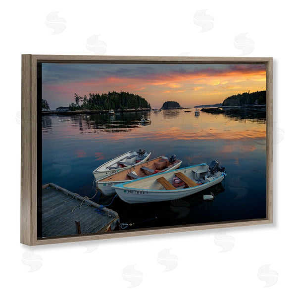 Stupell Industries Rick Berk | Three Boats At Sunset Wall Art