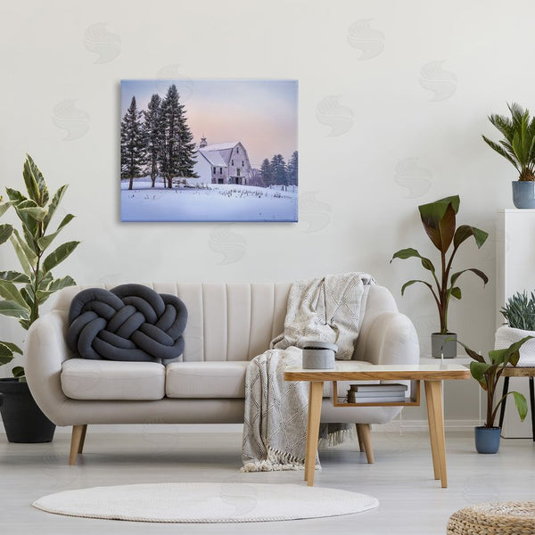 Stupell Industries Rick Berk | Winter Farmhouse Snow Landscape Wall Art