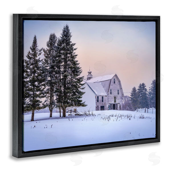 Stupell Industries Rick Berk | Winter Farmhouse Snow Landscape Wall Art