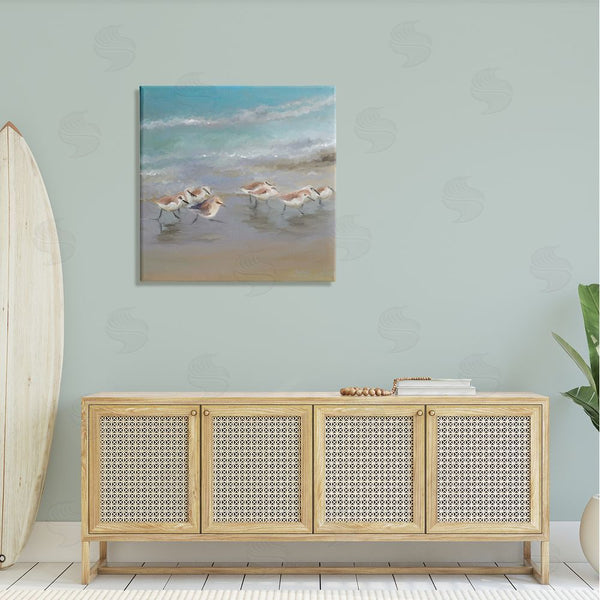 Stupell Industries Rick Novak | Coastal Sandpipers Beach Waves Shore Wall Art