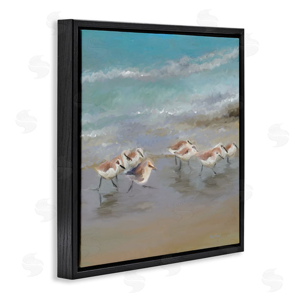 Stupell Industries Rick Novak | Coastal Sandpipers Beach Waves Shore Wall Art