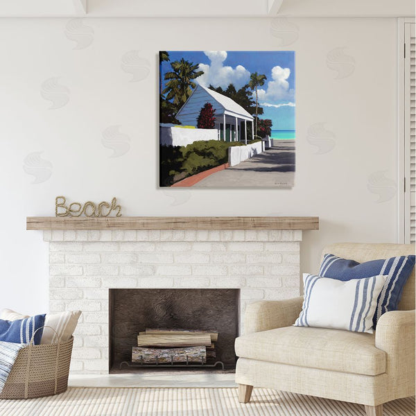 Stupell Industries Rick Novak | Waterfront House Road Beach Coast Wall Art
