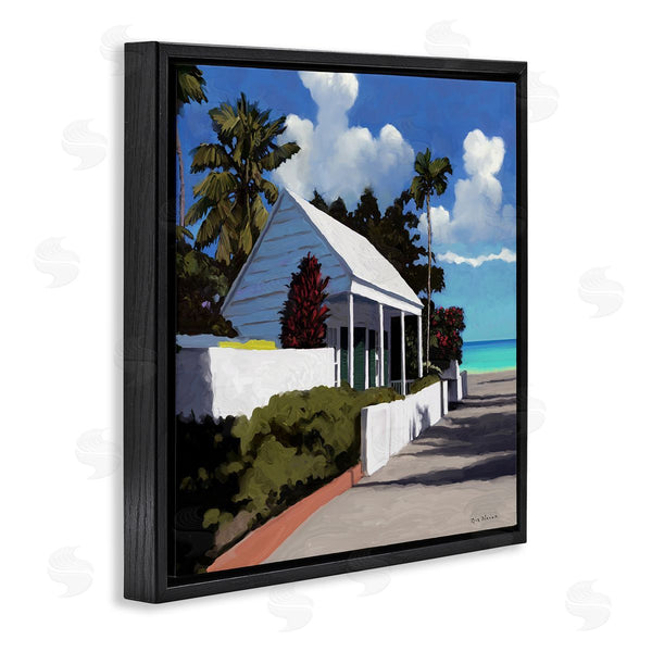 Stupell Industries Rick Novak | Waterfront House Road Beach Coast Wall Art