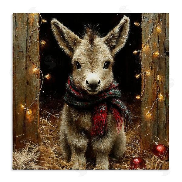 stupell industries Riley B | Baby Donkey & Holiday Lights