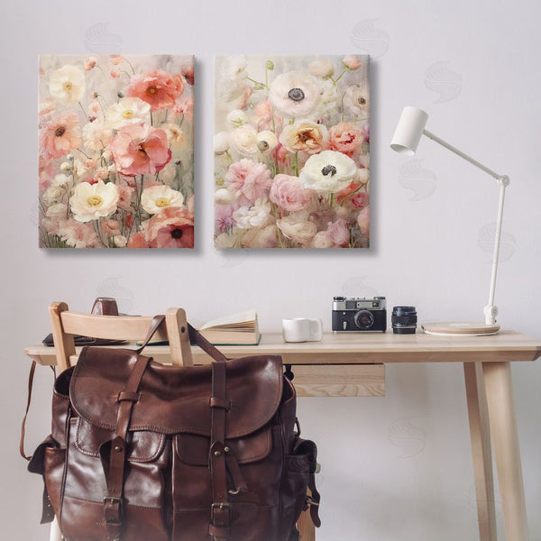 Stupell Industries Riley B | Blush Floral Flowers Wall Art