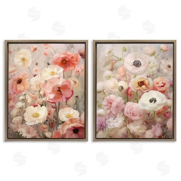 Stupell Industries Riley B | Blush Floral Flowers Wall Art