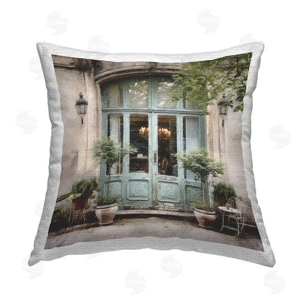 Stupell Industries Riley B | Botanical French Doors Printed Throw Pillow