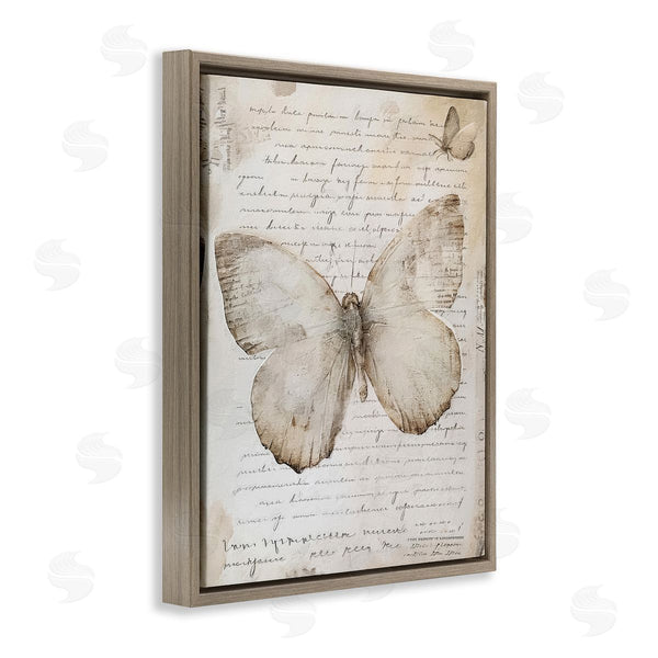 Stupell Industries Riley B | Butterfly & Vintage Cursive Wall Art