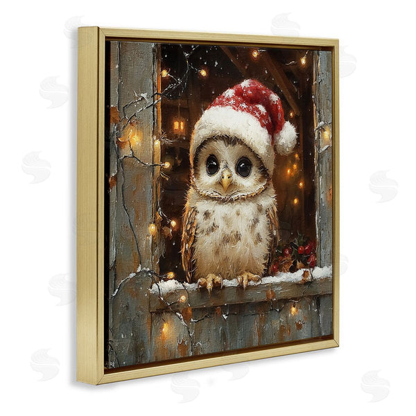 Stupell Industries Riley B | Festive Owl With Holiday Lights