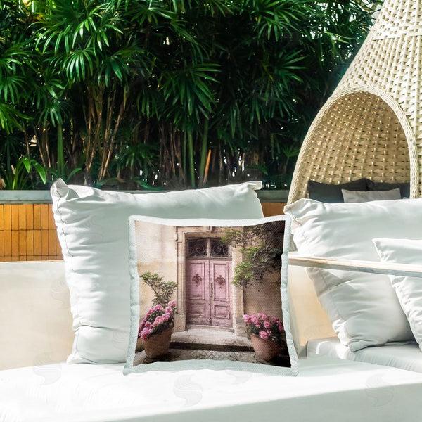 Stupell Industries Riley B | Floral French Door Printed Throw Pillow