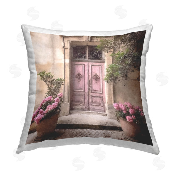 stupell industries Riley B | Floral French Door Printed Throw Pillow