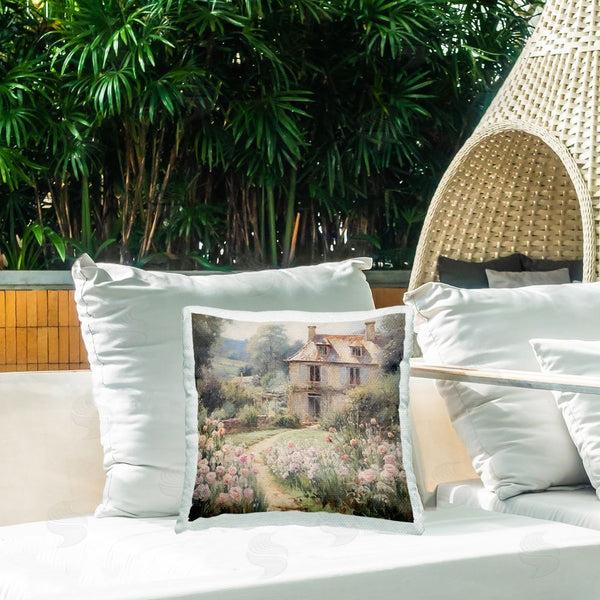 Stupell Industries Riley B | French Garden Cottage Printed Throw Pillow