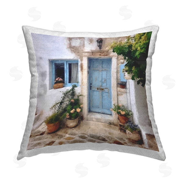 Stupell Industries Riley B | Greek Door Architecture Printed Throw Pillow