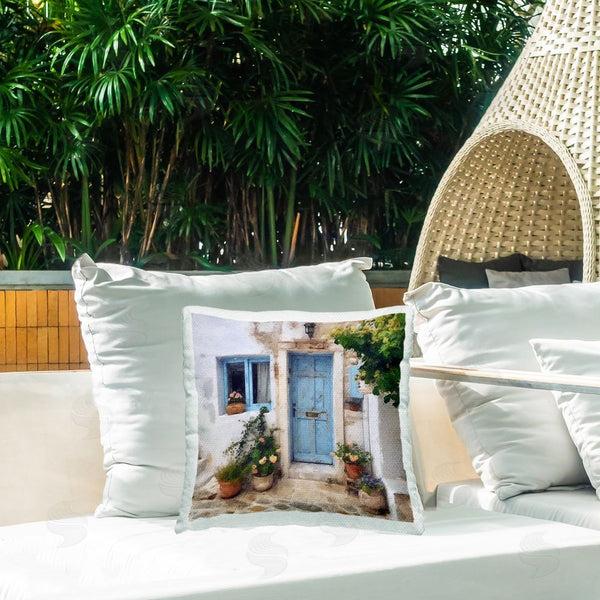 Stupell Industries Riley B | Greek Door Architecture Printed Throw Pillow