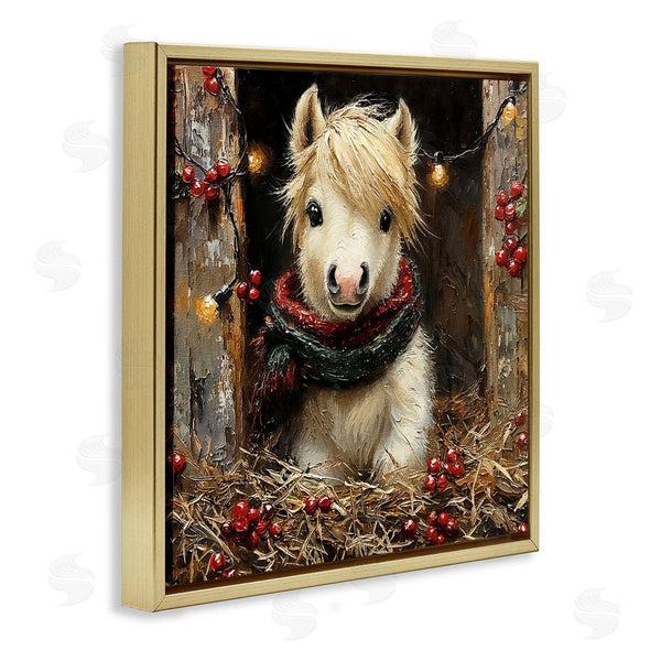 Stupell Industries Riley B | Horse Foal With Holly & Lights