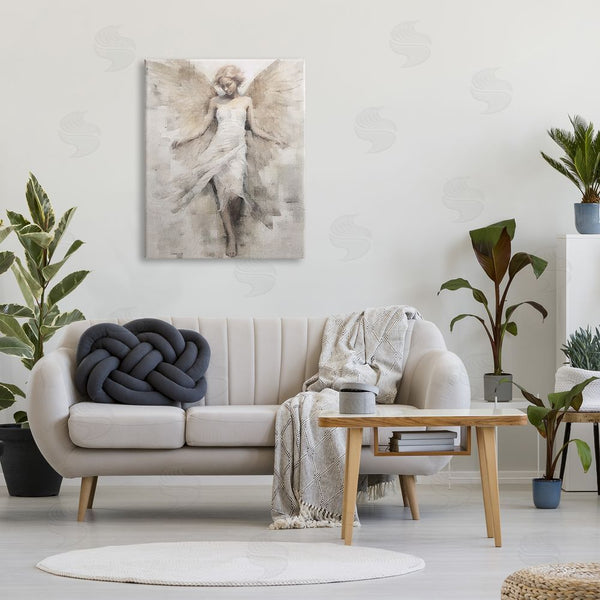 Stupell Industries Riley B | Ivory Abstract Angel Wall Art