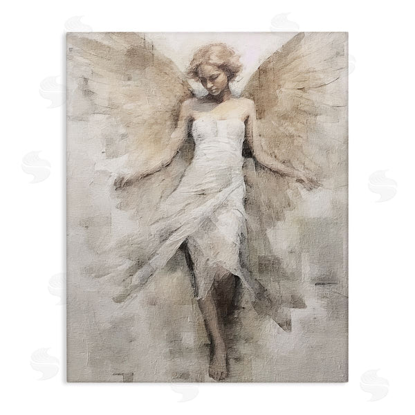 stupell industries Riley B | Ivory Abstract Angel Wall Art