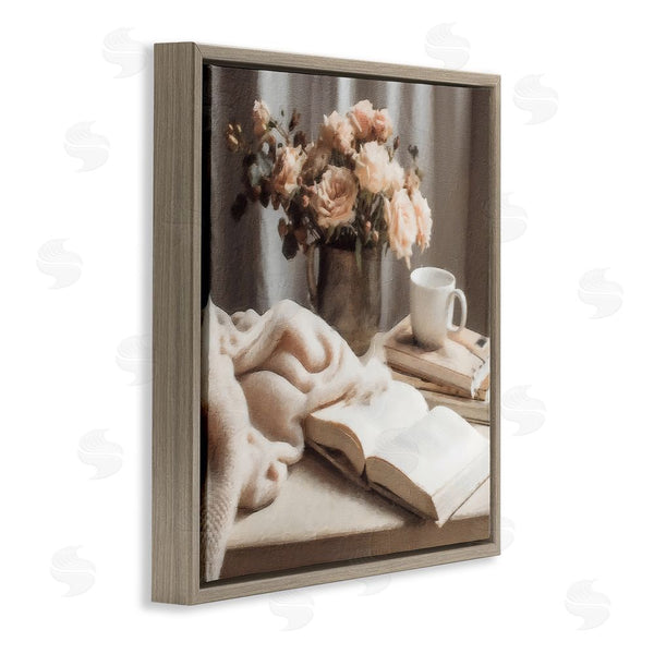 Stupell Industries Riley B | Morning Coffee Floral Journaling Wall Art
