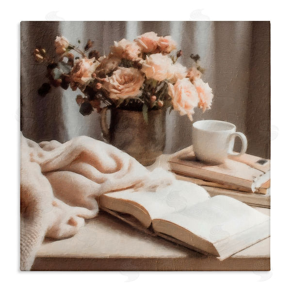 stupell industries Riley B | Morning Coffee Floral Journaling Wall Art