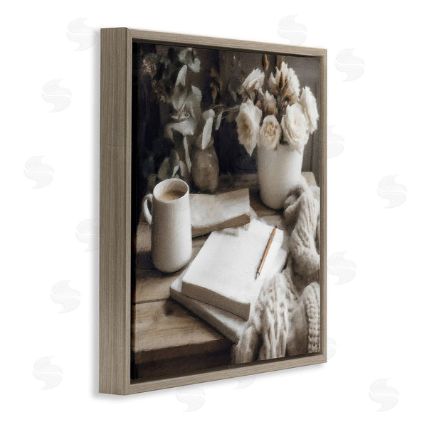 Stupell Industries Riley B | Morning Coffee & Journaling Wall Art