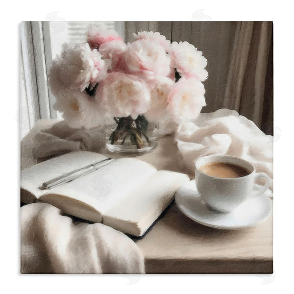 stupell industries Riley B | Morning Coffee Journaling Wall Art