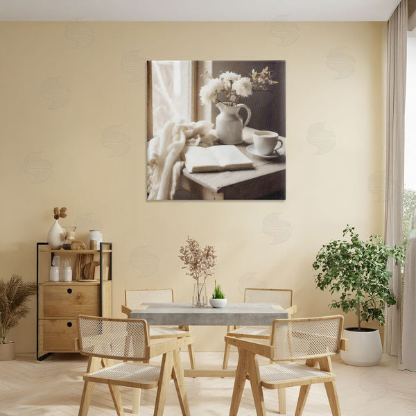 Stupell Industries Riley B | Neutral Morning Coffee Journaling Wall Art