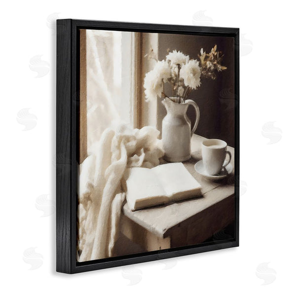 Stupell Industries Riley B | Neutral Morning Coffee Journaling Wall Art