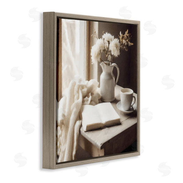 Stupell Industries Riley B | Neutral Morning Coffee Journaling Wall Art