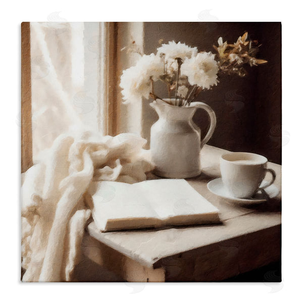 stupell industries Riley B | Neutral Morning Coffee Journaling Wall Art