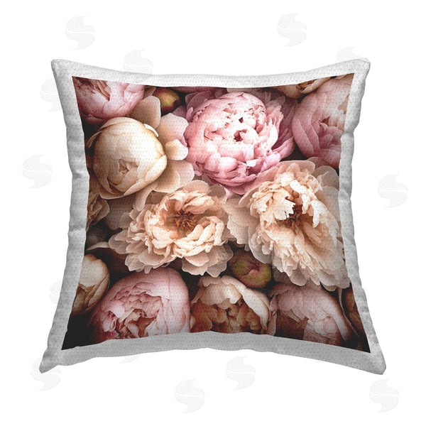 Stupell Industries Riley B | Peony & Rose Blooms Printed Throw Pillow