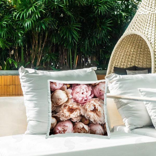 Stupell Industries Riley B | Peony & Rose Blooms Printed Throw Pillow