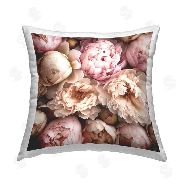 stupell industries Riley B | Peony & Rose Blooms Printed Throw Pillow