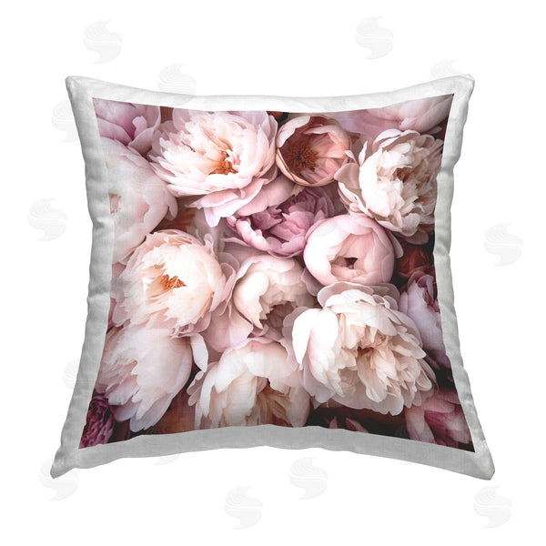 stupell industries Riley B | Pink Blooming Peonies Printed Throw Pillow