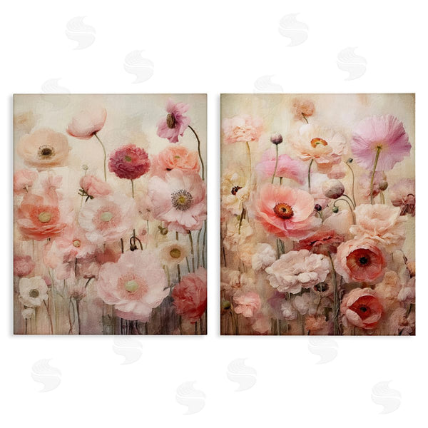 stupell industries Riley B | Pink Blush Floral Field Wall Art