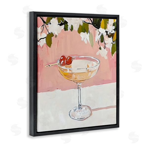 Stupell Industries Riley B | Pink Cocktail With Apple Blossoms