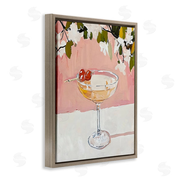 Stupell Industries Riley B | Pink Cocktail With Apple Blossoms