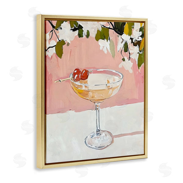 Stupell Industries Riley B | Pink Cocktail With Apple Blossoms