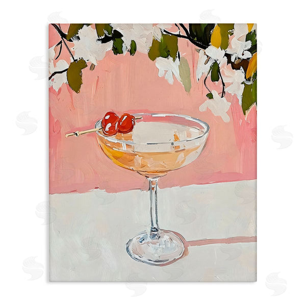 stupell industries Riley B | Pink Cocktail with Apple Blossoms
