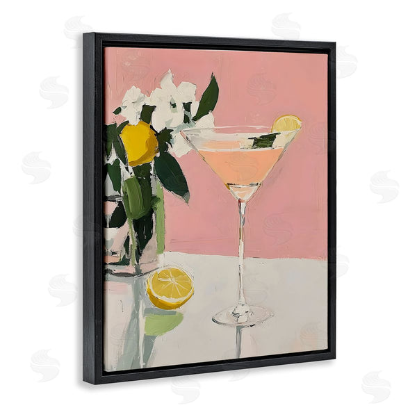 Stupell Industries Riley B | Pink Cocktail With Lemons