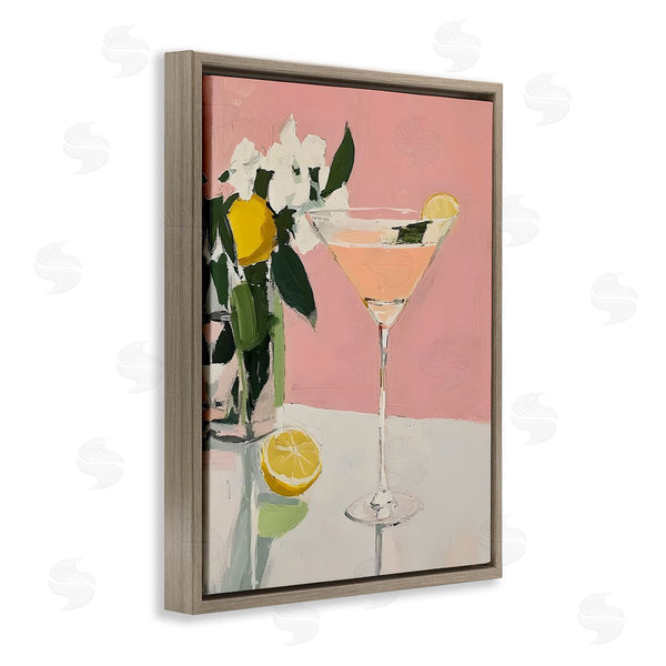 Stupell Industries Riley B | Pink Cocktail With Lemons