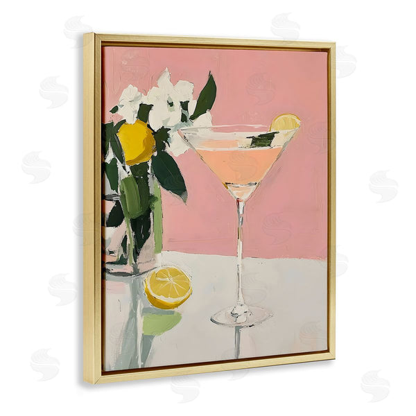 Stupell Industries Riley B | Pink Cocktail With Lemons