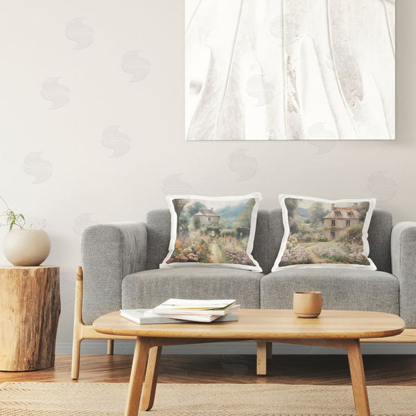 Stupell Industries Riley B | Quaint French Country Garden Printed Throw Pillow Set